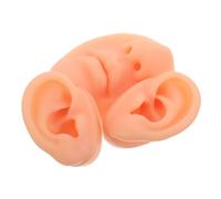 iplusmile 3 Piezas Modelo de Silicona Flexible para Perforación Oreja Nariz Boca Conjunto Reutilizable para Práctica Profesional de Piercing y Enseñanza Estética