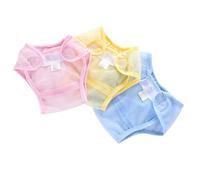 iplusmile 3 Piezas Pañales Reutilizables de Tela de Malla Transpirables para Bebés Talla S 80 6-12 Libras 0-6 Meses Cubrepañales Lavables para Entrenamiento de Micción Colores Rosa