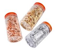 iplusmile 3 piezas Pegatinas para Uñas DIY con Purpurina de Láminas de Dorado Plateado y Cobre Decoraciones Brillantes y Duraderas para Arte de Uñas Profesionales y Caseras