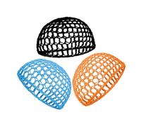 iplusmile 3 piezas Redecillas de Malla de Ganchillo para Dormir Gorro Transpirable y Cómodo para Mujer Diseño Grueso y Corto para Pelo Rizado Uso Casa y Viaje