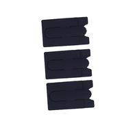iplusmile 3 Piezas Soporte para teléfonos móviles Etiqueta Patada USB Delgado montado celúla Soporte de teléfono de Silicona Titular de crédito de teléfono Black