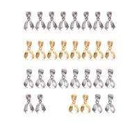 iplusmile 30 piezas Cierres Metálicos para Colgantes Hebillas de Acero Inoxidable Accesorios para Hacer Joyas Aptos para Collares y Pulseras Colores Acero Dorado y Texturizado Diseño