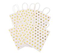 iplusmile 30 Piezas Kraft con Puntos Dorados Asas Prácticas para Joyería y Pequeños para Fiestas Bodas y Showers Paquete de Unidades