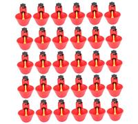 iplusmile 30piezas Bebedero Automático para Aves Cuencos De Agua para Pollos y Codornices Equipos De Cría Rojo