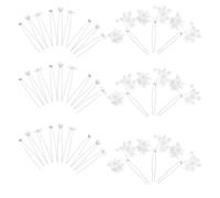 iplusmile 36 Horquillas Cabello Forma de U Gemas de Imitación y Perlas Sintéticas Accesorios con Diseño de Flores para Novias Damas de Honor y Niñas Set de 36 Piezas para Decorar