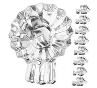 iplusmile 36 Piezas Clips para Velas Forma de Flor Soportes Metálicos Plateados para Árbol de Navidad Pequeños Portavelas de Metal para Decoración Festiva