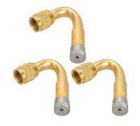 iplusmile 3pcs Extensor de Válvula de Neumático 45 Grados, Alargador Válvula Codo de Latón, Prolongador Adaptador para Inflador de Ruedas, Extensión para Coche, Moto, Camión y Patinete