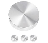 iplusmile 4 Piezas Adaptador Disco Metálico Redondo de Aleación de Aluminio para Mesa de Vidrio Soporte Muebles para Mesa de Té y Exhibición Resistente y Práctico