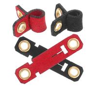 iplusmile 4 Piezas Anillos para Patas de Aves Ajustables de Terciopelo con Clips de Seguridad para Entrenamiento de Aves de Corral y de Negro y Rojo