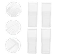 iplusmile 4 piezas Caja Organizadora Transparente para Hisopos y Algodón Recipiente Pequeño para Almacenamiento de Bastoncillos Palillos y Accesorios para Viaje y Uso Doméstico