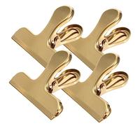 iplusmile 4 Piezas Clips para Bolsas de Alimentos Inoxidable Dorado Prácticos y Portátiles para Sellado de Snacks y Bolsas Pequeñas