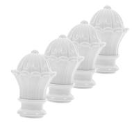 iplusmile 4 Piezas De Cabezal Decorativo para Barra De Cortina Tapas para Extremos De Barra De Cortina Tope para Cortina Cubierta para Barra De Cortina Remates para Barra De Cortina