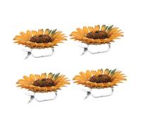 iplusmile 4 Piezas De Clips para Cortinas Cintas Plisadas con Diseño De Margaritas Lazos para Cortinas Hebillas Decorativas De Metal Naranja