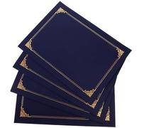 iplusmile 4 piezas Fundas para Certificados Azules Protectores Decorativos para Diplomas y Documentos Portadocumentos Prácticos para Guardar y Proteger Premios y Diplomas