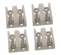 iplusmile 4 piezas Guías Inferiores para Mamparas Ducha Corredera de Accesorios Duraderos de PP para Puertas Correderas Interiores Tope Inferior para Puertas de Vidrio Instalación Fácil y