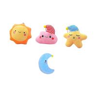 iplusmile 4 Piezas Llavero de Peluche con Colgantes de Luna Estrella Sol y Nube Colgante Decorativo Ligero y Portátil para Mochila Bolso y DIY