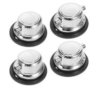 iplusmile 4 Piezas Lugs para Tambor Doble Recambios Metálicos para Tom y Caja Accesorios Estables para Batería Conexión Segura Color Plata