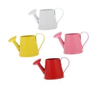iplusmile 4 Piezas Mini Regaderas para Regaderas para Plantas Decoración Infantil Accesorios de Enseñanza Colores Vibrantes Rosa Blanco Rojo Amarillo
