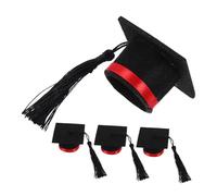 iplusmile 4 Piezas Mini Sombreros de Graduación Decorativos para Botellas de Toppers de Gorro con Borlas para Celebraciones y Fiestas Accesorios para Decorar Botellas de Vino Graduaciones