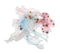 iplusmile 4 Piezas Pinza Pelo Estilo Princesa Bonitos Lazos Grandes de Cinta Larga para Niñas Accesorios de Cinta de Princesa para Disfraz de Boda