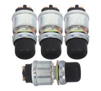 iplusmile 4 Piezas Push Button Starter Switch Momentáneo para Vehículos Camiones Barcos y Maquinaria con Tapa Elegante