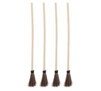 iplusmile 4 Pinceles de Crin para Marmoleado Húmedo Mango de Madera Pinceles para Texturas de Acuarela y Estarcido Herramienta Artística para Pintura al Agua y Manualidades