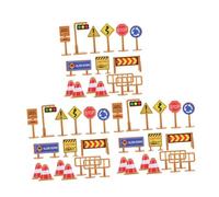 iplusmile 45 Piezas Señales de Tráfico para Educativo de Conos y Señales de Plástico Duradero Simulación Vial Interactiva para Desarrollo Cognitivo y Motriz Casa y Escuela