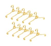 iplusmile 48 Piezas Mini Metal Doll Hangers Vintage Wire Rack Stand For Dollhouse Clothes Display Tiny Coat Dress Outfit Holders Space Saving Wardrobe Accessories