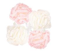 iplusmile 4piezas Estropajo De Ducha Esponja Vegetal Grande Accesorio Baño Mujer Exfoliante Depurador Lavado Cuerpo Paquete Unidades