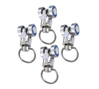 iplusmile 4piezas Rodillo De Rodamiento De Cortina Poleas Metálicas para Riel De Cortina Resistentes Flexibles para Techo Uso Ventana