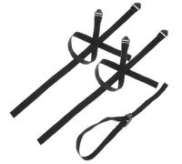 iplusmile 5 Correas Ajustables para Bastones de Esquí y Trekking, Hechas de Tejido Negro, Resistentes y Cómodas para Deportes al Aire Libre en Estaciones de Esquí