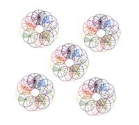 iplusmile 5 Discos Fraccionarios de Herramienta Didáctica de Seguro para Enseñanza Matemática Infantil Coloridas para Aprender Fracciones y Decimales