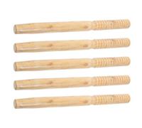 iplusmile 5 Piezas Mango de Madera Multifuncional para Herramientas de Jardinería Diseño Intercambiable, Accesorio Beige para Labores de Cultivo y Cosecha en Campo de Arroz