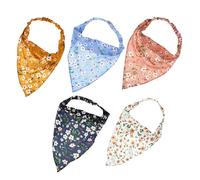 iplusmile 5 Piezas Pañuelo Floral Antitabaco Pelo De Mujer Pañuelo Elástico Cabeza Diseño Función Antitabaco Para Actividades Al Aire Como Jardinería o Cocina