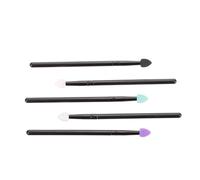 iplusmile 5 piezas Pinceles de Silicona para Sombras de Ojos Profesionales Aplicadores Reutilizables para Maquillaje de Purpurina y Crema Prácticos para Uso Casa Viaje y Fiestas