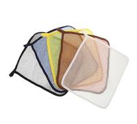 iplusmile 5 Toallas Exfoliantes Corporales Dobles para Ducha Paños para Eliminar Piel Muerta Depurador Corporal para Spa y Sauna Colores Azul Beige Amarillo Café y Negro Uso Femenino