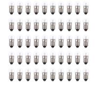 iplusmile 50 Bombillas Redondas Mini E10 3.8V Para Experimentos Científicos Laboratorio Luz Brillante Con Base De Rosca Para Educación Y Proyectos Diy