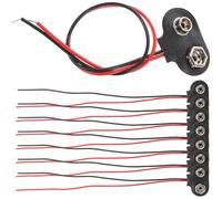 iplusmile 50 Piezas Conector de Batería Tipo T con Cable de Pack de Unidades Clips para Conexión de Batería Portapilas Compacto para Electrónica y Dispositivos Pequeños