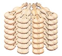 iplusmile 50 Piezas de Colgantes de Madera en Forma de Violín, Ligeros y Fáciles de Llevar, Ideales para Manualidades DIY y Regalos Navideños