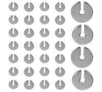 iplusmile 50 Piezas Juego de Pesas Ranuradas de Metal para Laboratorio Calibración Precisa, Material de Hierro Cromado, Peso de 5g y 10g, Adecuado para Enseñanza E Investigación