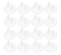 iplusmile 50 piezas Protector de Enchufes para Bebés Cubiertas Transparentes de Seguridad Eléctrica para Tomas de Corriente Estándar de Dos Bloquea Contacto Infantil Barrera contra Polvo