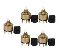 iplusmile 5Pcs interruptor del aire acondicionado del coche Interruptor aire acondicionado de control de aire acondicionado potenciómetro cambio interruptor de ca del vehículo Golden
