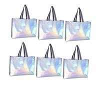iplusmile 6 Bolsas Reutilizables Asas y Diseño Multiuso Gran Capacidad de Mano de Tela No Tejida para Actividades en Sitio y Parques de Diversiones