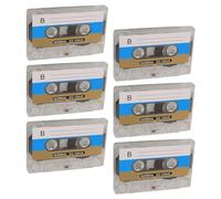 iplusmile 6 Cintas de Casete Microcassette Vírgenes Diseño Retro Elegante con Estuche de Plástico de 30 Minutos para Fiestas y Celebraciones Versátiles