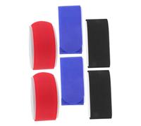 iplusmile 6 Correas para Esquís Cierre de Gancho y Bucle Cinta Ajustable de EVA Juego de 6 Piezas en Rojo Azul y Negro Accesorio para Transporte y Sujeción en Deportes de Invierno
