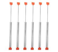 iplusmile 6 Piezas Amortiguador Tapa del Cubo de Basura, Pistón del Contenedor de Reciclaje, Acero Inoxidable y Plástico, Cierre Suave, Soporte Bidireccional, Naranja, para Cubo de Basura