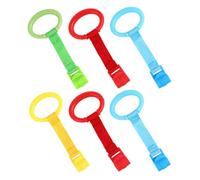 iplusmile 6 Piezas Anillos de Sujeción para Ayudar Caminar Cuna y Parque Infantil Científico Colores para Desarrollo del Niña