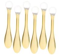 iplusmile 6 piezas Cucharas de Facial para Ojos Herramientas de Maquillaje Rodillos de Masaje para de Ocular Acabado Dorado