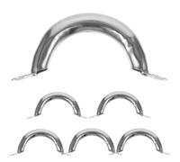 iplusmile 6 Piezas de Manijas de Tapa para Olla de Acero Inoxidable Seguras Rebabas, Repuestos Aplicables para Utensilios de Cocina, Color Plata
