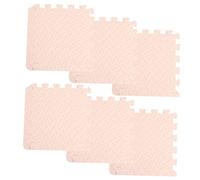 iplusmile 6 Piezas Estera De Piso con Estrago De Hoja Baldosas De Espuma Viviendo Suave Mayas De Piso Entrelazadas Baldosas Esteras De Espuma Que Entrelazan Enclavamiento Teja Beige